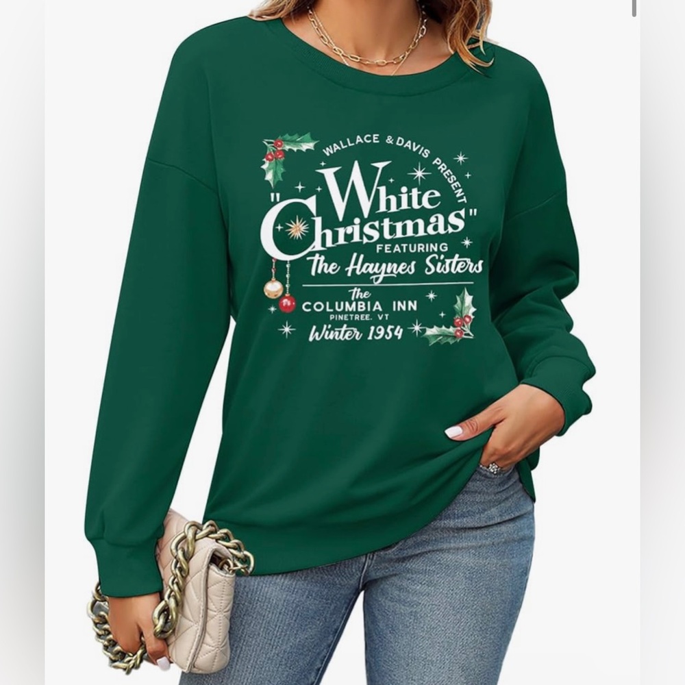 Womens Christmas Crew Neck Sweater
